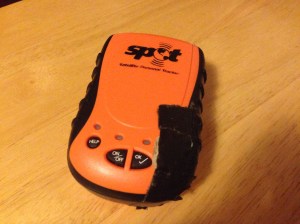 En SPOT eller nödsändare som kommer att hänga med oss i år.